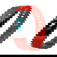 Resigilat Bratara Smart Fitness Sport Y5 Rosu Bluetooth 4.0 Waterproof cu Monitorizare Somn, Cardiaca si Pedometru, 