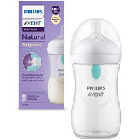 Biberon AVENT Natural Response cu capac din plută AirFree 1m+ SCY673/01, 260ml, Philips Avent