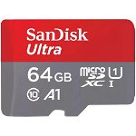 MicroSD 64GB Ultra A1 Class 10 + Adap, SanDisk