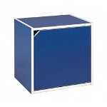 Raft modular cu usa, Composite Cube, Bizzotto, 35x29.5x35 cm, MDF laminat, albastru, Bizzotto