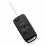 Mercedes Benz - Carcasa tip cheie briceag cu 3 butoane, lama 2 piste, Carguard