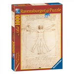 Puzzle Leonardo Da Vinci: Proportiile Corpului Uman, 1000 Piese, Ravensburger