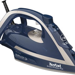 Fier de calcat Tefal Smart Protect Plus FV6872E0, 2800W, jet de abur 260 g/min, abur variabil 0-40 g/min, capacitate rezervor apa 0.27 L, functie abur vertical, colector anticalcar, oprire automata, albastru & gri Fier de calcat Tefal Smart Protect Plus FV6872E0, 2800W, jet de abur 260 g/min, abur variabil 0-40 g/min, capacitate rezervor apa 0.27 L, functie abur vertical, colector anticalcar, oprire automata, albastru & gri