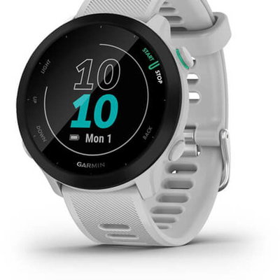 Smartwatch Garmin Forerunner 55, 42mm, GPS, Android/iOS, Whitestone