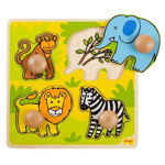 Primul meu puzzle - Safari, BIGJIGS Toys, 1-2 ani +, BIGJIGS Toys