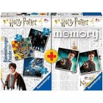 Set 3 puzzle-uri + joc memorie Ravensburger - Harry Potter, 25/36/49 piese