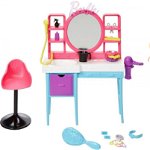 Barbie Doll And Hair Salon Playset, Color-Change Hair, MATTEL