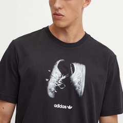 Tricou cu imprimeu pentru barbati Adidas, negru, bumbac, S INTL