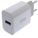 
Incarcator Retea USB 230V, 1 Iesire Quick Charge 3.0, 18W, Alb, Well
