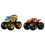 Set Hot Wheels by Mattel Monster Trucks Monster Patriot vs Tuon Ot Sriracha, Hot Wheels