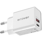 Incarcator BW-S20, USB/USB-C, Quick Charge 3.0, 20W, Alb, BlitzWolf