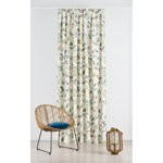 Draperie verde/crem 210x260 cm cu cârlige Maui – Mendola Fabrics, Mendola Fabrics