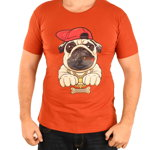 Tricou caramiziu Gangsta Dog pentru barbat - cod 45713, 