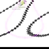 Colier ametist sfere 4mm, StoneMania Bijou