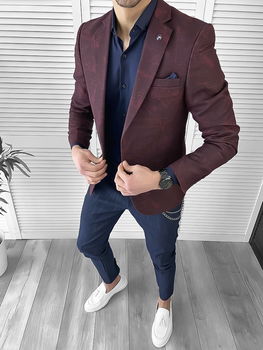 Sacou barbati slim fit grena 10117 N7-4.2,