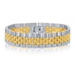 Bijuterii Femei Blackjack Two-Tone Watch Link Bracelet Silver And Gold