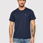 Tommy Jeans, Tricou de bumbac organic cu decolteu la baza gatului, Rosu inchis, L