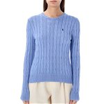 Ralph Lauren POLO RALPH LAUREN Cable-knit cotton crewneck sweater NEW LIGHT BLUE, Ralph Lauren