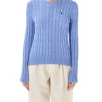 Ralph Lauren POLO RALPH LAUREN Cable-knit cotton crewneck sweater NEW LIGHT BLUE, Ralph Lauren