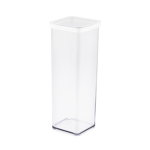 Cutie depozitare plastic patrata transparenta cu capac alb Rotho Loft 2 L, Rotho