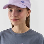 Șapcă cu cozoroc strapback pentru fete - mov, 4F Sportswear