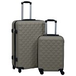 vidaXL Set de valize cu carcasă rigidă, 2 piese, antracit, ABS, vidaXL