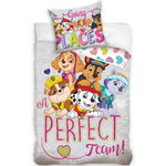 Set lenjerie pat copii Paw Patrol A Perfect Team 100x135 + 40x60 SunCity CBX182006PAW