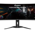 Monitor Gaming Curbat Aorus CO49DQ OLED 49 inch DQHD 0.03ms 144Hz Black, Gigabyte