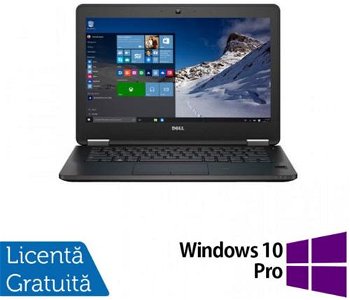 Laptop DELL Latitude E7270, Intel Core i5-6300U 2.30GHz, 8GB DDR4, 256GB SSD M.2 SATA, 12.5 Inch Full HD, Webcam + Windows 10 Pro