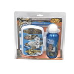 Set recipient apa Al 500ml si cutie pranz Star Wars bleu, 