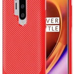 Husa OnePlus 8 Pro Enkay Carbon Fiber Red