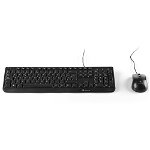 Kit tastatura si mouse USB cu cablu adaptor OTG negru NGS, NGS