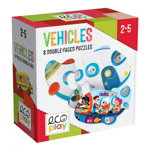 Headu Ecoplay - Puzzle-Uri Set Vehicule, Headu