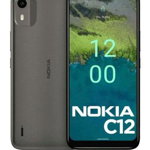 Telefon Mobil Nokia C12, Procesor Unisoc SC9863A1 Octa Core, IPS LCD Capacitive touchscreen 6.3", 2GB RAM, 64GB Flash, Camera 8 MP, Wi-Fi, 4G, Dual Sim, Android (Negru)