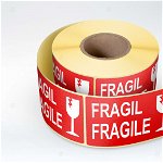 Etichete personalizate, FRAGIL Manevreaza cu grija , 50x100 mm, 1000 buc rola, Label Print