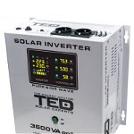 invertor solar fotovoltaic monofazat off-grid, 48v 3600va 2400w mppt cu unda sinusoidala pura, ted electric ted000309, TED Electric