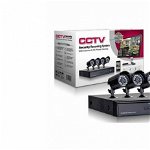 Kit supraveghere video Sistem CCTV 4 Camere + DVR, Alsz Shop