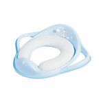 Maltex baby - Reductor toaleta copii, antiderapant, colac integrat moale si manere, Zebra Light Blue,, Maltex Baby