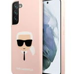 Husa Karl Lagerfeld KLHCS22LSLKHPI compatibila cu Samsung Galaxy S22 Plus, Silicone Karl`s Head, Roz