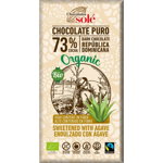 Ciocolata neagra cu 73% cacao si sirop de agave Bio, 100g, Chocolates Sole, Chocolates Sole