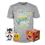 Tricou si Figurina Funko Pop Looney Tunes Sylvester & Tweety - S, Funko