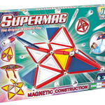 Set constructie magnetic primary 116 piese supermag, Supermag