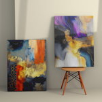 Tablou Canvas (2 bucăți) 2KNV4366, Multicolor, 110x70 cm, Novato