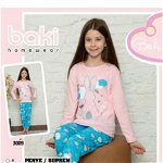 Pijama fete cu model imprimat, Baki, Bunny, 