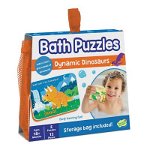 Puzzle de baie pentru bebelusi, cu piese mari de spuma, dinozaurii rapizi - Dinosaur Bath Puzzle, Peaceable Kingdom