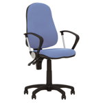 Scaun de birou OFFICE GTP, Albastru deschis stofa fiji, Concept Mobili