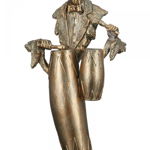 Figurina decorativa din Polirasina Auriu H35xL17cm Drum