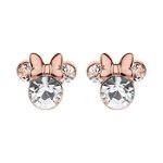 Cercei Disney Minnie Mouse - Argint 925 placat cu Aur Roz si Cristal, Disney