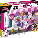 Puzzle de colorat maxi Minnie si Daisy la cumparaturi (35 piese)