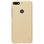 Husa protectie spate Nillkin Frosted gold + folie pt Huawei Y7 Prime (2018)